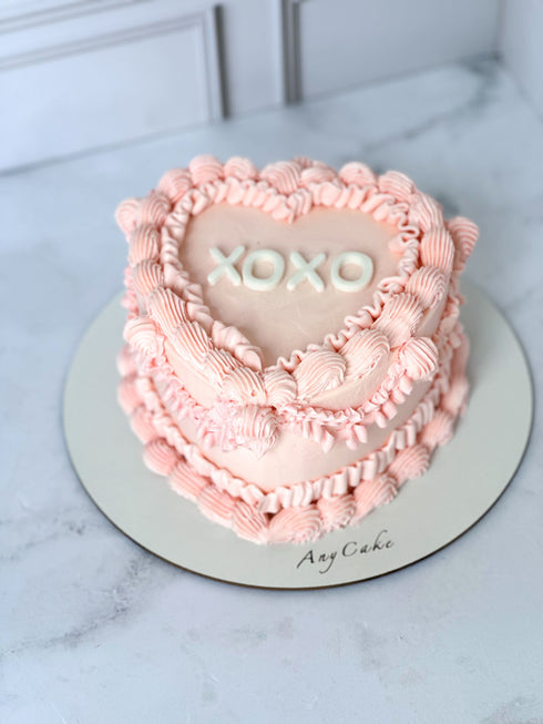 Vintage Cake Corazón